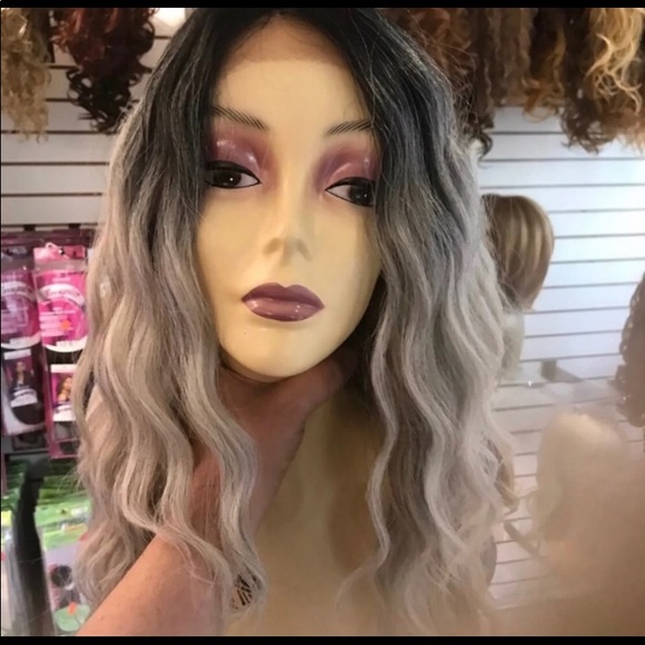 Long grey ombré wig Swisslace Lacefront 2020 Wig - Picture 2 of 8